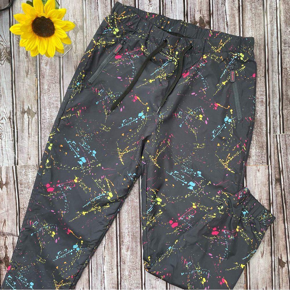 Tipsy Elves Neon Nightcrawl Windbreaker pants NWOT Unisex size Medium - Picture 2 of 9